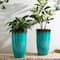 Glitzhome® Oversized Gradient Faux Ceramic Tall Plastic Planters, 2ct.